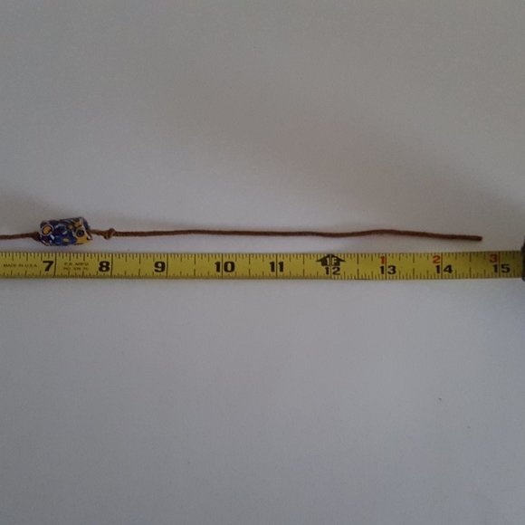 Vintage Glass Trade Bead on 15" Leather Cord - Picture 2 of 9